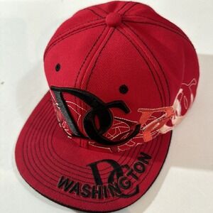 DC Red Hat Cap One Size Large Washington DC‎ City Hunter